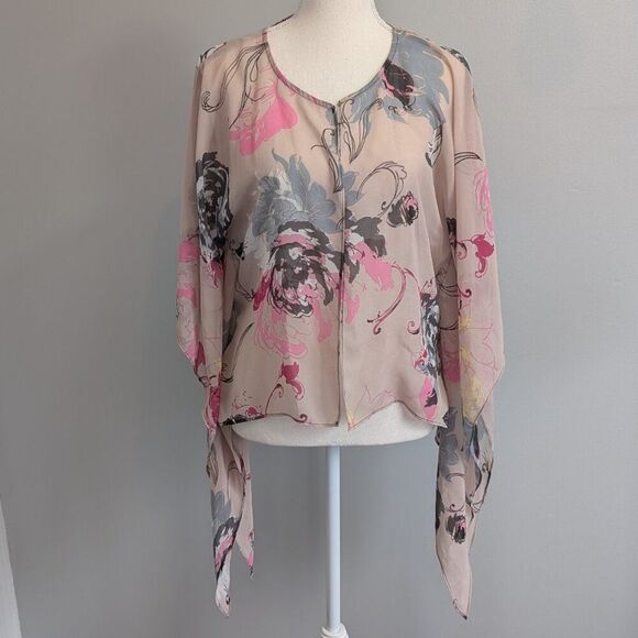 Bisou Bisou Michele Bohbot Small Kimono Type Cover up - Picture 1 of 6